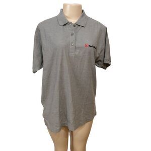 RADIO Shack  Short Sleeve Polo XLarge Womens Grey Polyester Cotton